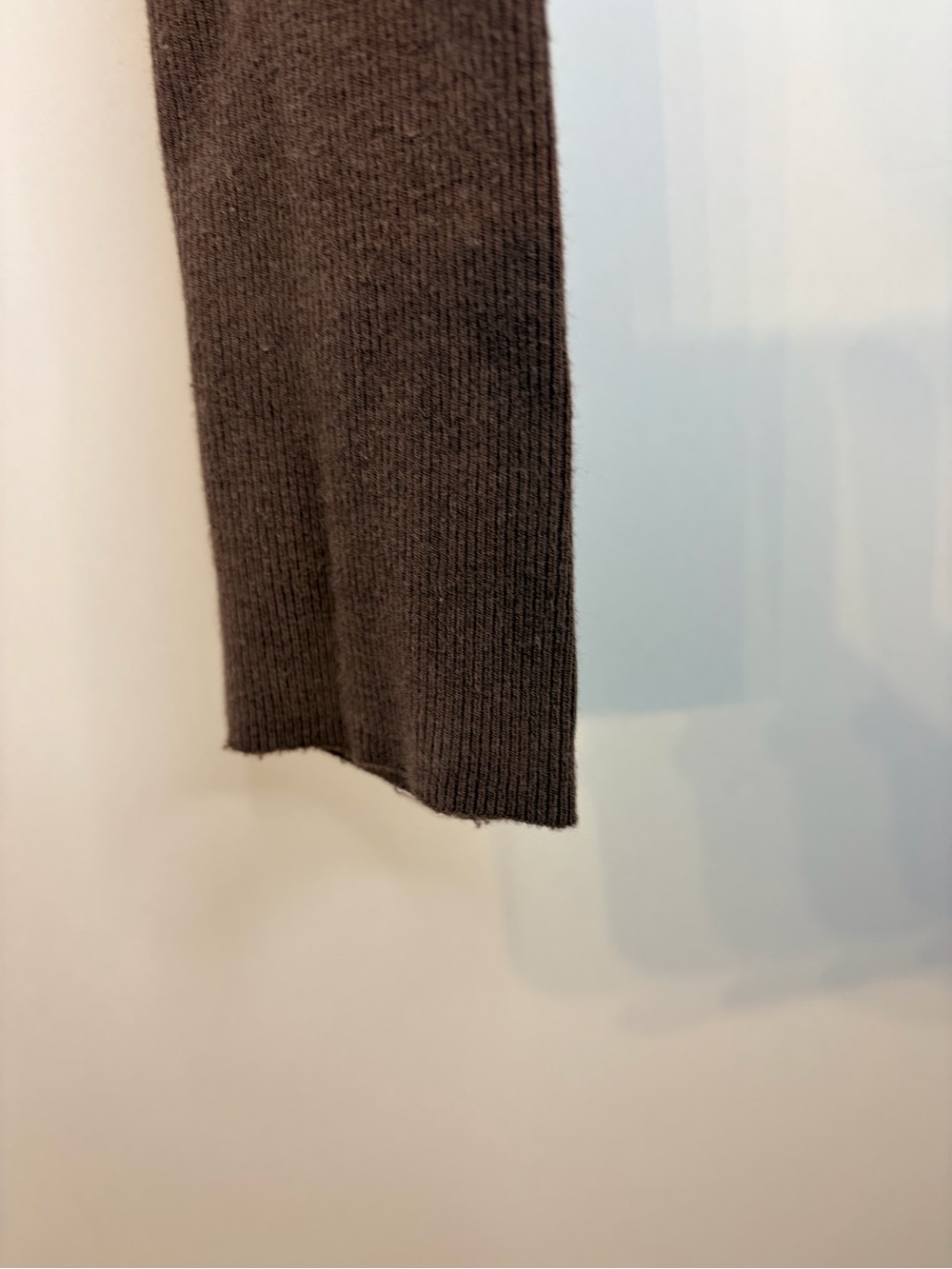 Garage Women’s Brown Ribbed Cropped Long Sleeve Top, Size Small - Picture 4 of 9